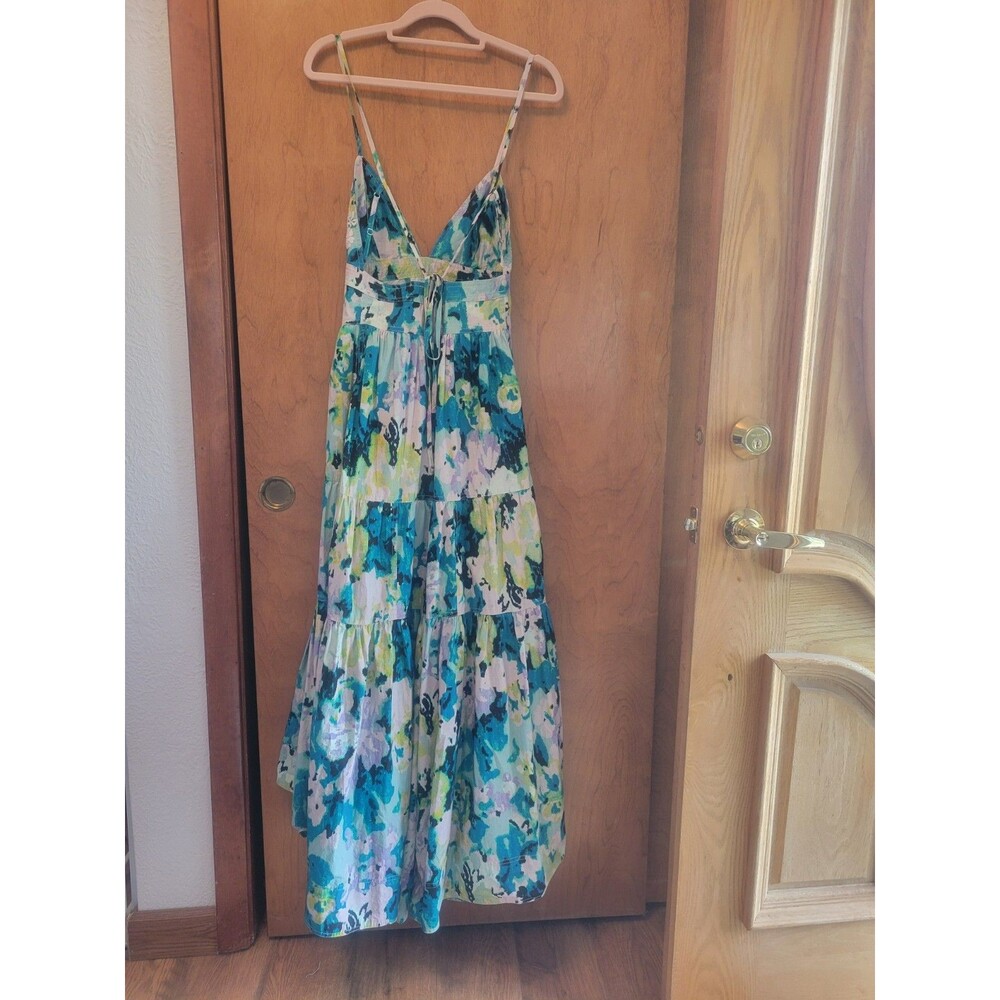 Free People Long Love Triangle Midi Dress Boho Hippy Festival Embroidered EUC S - Picture 9 of 14